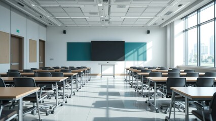  Blurred classroom background