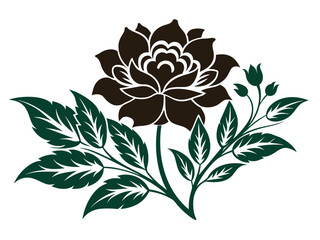 A floral vector illustration with a set of flower elements showcases a spring blossom pattern in a decorative nature design