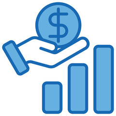 Incentive Blue White Icon