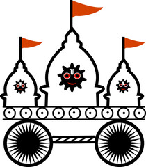Jagannath Rath Yatra Temple Vector Image