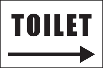 Right side Toilet direction sign