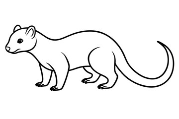 Elegant Mongoose Vector Sketch