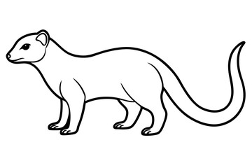 Elegant Mongoose Vector Sketch