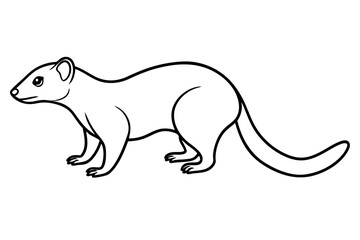 Elegant Mongoose Vector Sketch