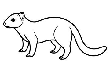 Elegant Mongoose Vector Sketch