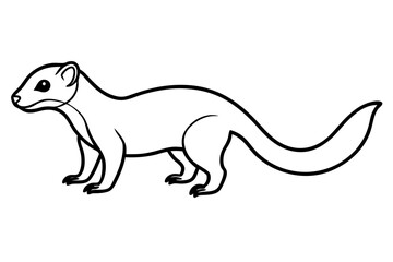 Elegant Mongoose Vector Sketch