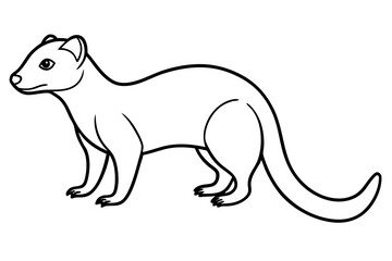 Elegant Mongoose Vector Sketch