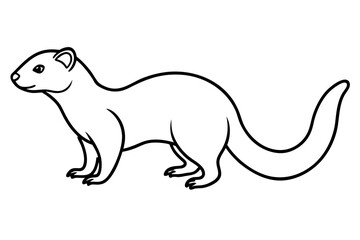 Elegant Mongoose Vector Sketch