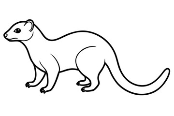 Elegant Mongoose Vector Sketch