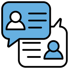 Communication Blue Black Icon