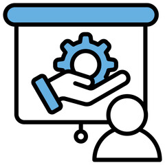 Onboarding Blue Black Icon
