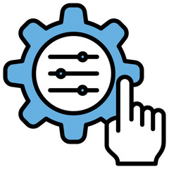 Customization Blue Black Icon