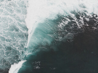 Aerial View of Ocean Waves