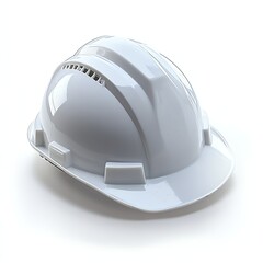 Fototapeta premium White hard hat on a white isolated background.