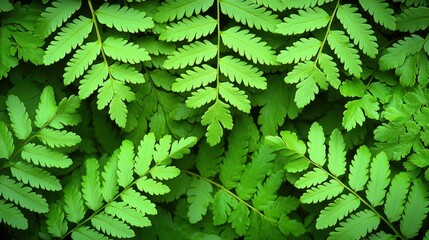 Fototapeta premium Lush bunch of green leaves creating a vibrant natural texture perfect for tropical jungle inspired interior decor