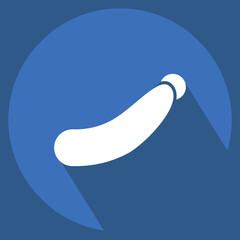 Icon Zucchini. related to Fruits and Vegetables symbol. long shadow style. editable