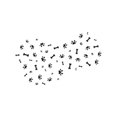 Obraz premium Paw Bones Pattern