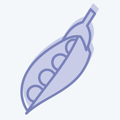Icon Peas. related to Fruits and Vegetables symbol. two tone style. editable