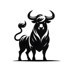 vector illustration of a bull