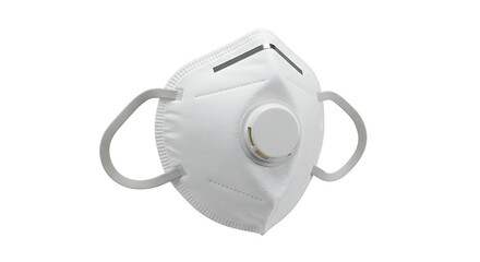 White Disposable Respirator Mask with Valve