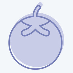Icon Tomato. related to Fruits and Vegetables symbol. two tone style. editable
