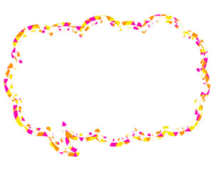 Fototapeta premium ステンドグラス風吹き出し 三角形模様 細長い雲形
