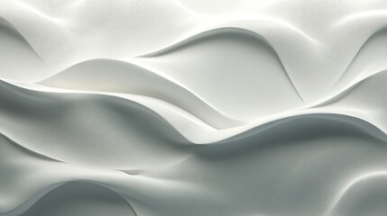 Obraz premium Abstract white wave patterns creating serene and calming background