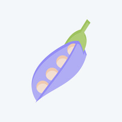 Icon Peas. related to Fruits and Vegetables symbol. flat style. editable