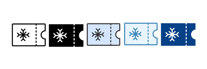 Event Tickets Icon Set Multiple Style Collection