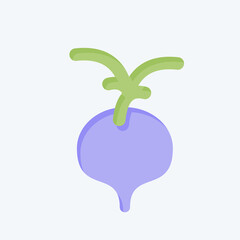 Icon Radish. related to Fruits and Vegetables symbol. flat style. editable