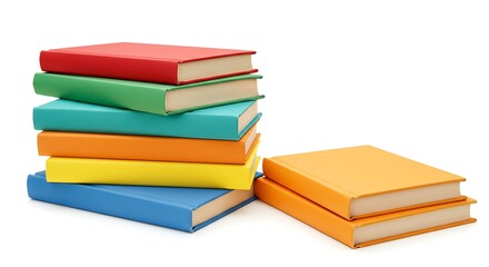Colorful Stack of Books, Education Concept