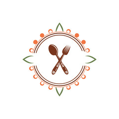 restaurant style logo design vector 