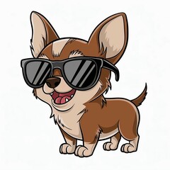 dog in sunglasses cartoon 
