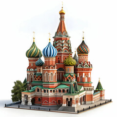 Fototapeta premium st basil s cathedral is placed in small rectangle