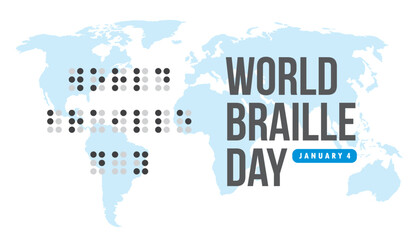world braille day vector concept design
