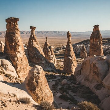 Ancient rock formations stand frozen in Hingol&rsquo;s valley, silent storytellers of centuries wrapped in desert winds and sunlight.