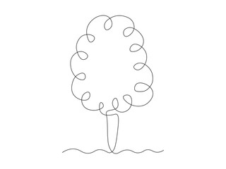 Cotton candy, continuous single one line art hand drawing sketch logo