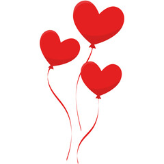 Valentine Love Balloon with Ribbon