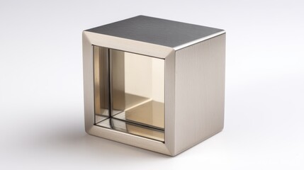 Simple silver metal picture frame, clean lines, versatile style - modern studio white frame life