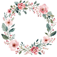 Spring Floral Wreath Clipart, Spring Flowers, Flower Wreaths, and Floral Graphics PNG, Spring Floral Wreath for Digital Crafting, Spring Flowers and Wreaths PNG
