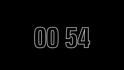60 seconds countdown animation 1 minute countdown 4k 