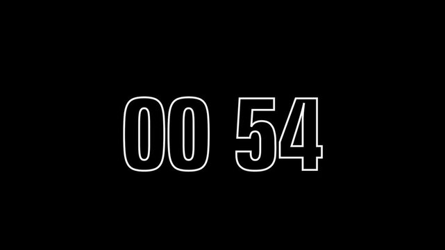 60 seconds countdown animation 1 minute countdown 4k 