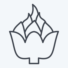 Icon Artichoke. related to Fruits and Vegetables symbol. line style. editable