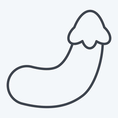 Icon Eggplant. related to Fruits and Vegetables symbol. line style. editable
