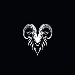Naklejka premium Ram Head Logo