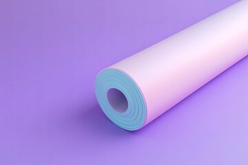 Paper Roll on Purple Background