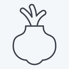 Icon Onion. related to Fruits and Vegetables symbol. line style. editable