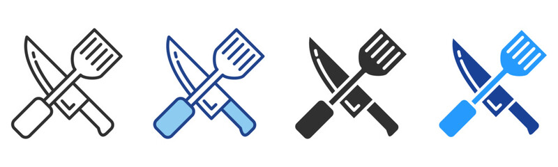 Cooking Utensils Icon Multiple Style Vector Collection 