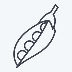 Icon Peas. related to Fruits and Vegetables symbol. line style. editable