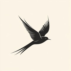 Obraz premium Flying Bird Silhouette